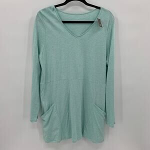 Pure Jill Womens XL Seamed V-Neck Tunic Long Sleeve Comfy Soft Minimalist J.Jill